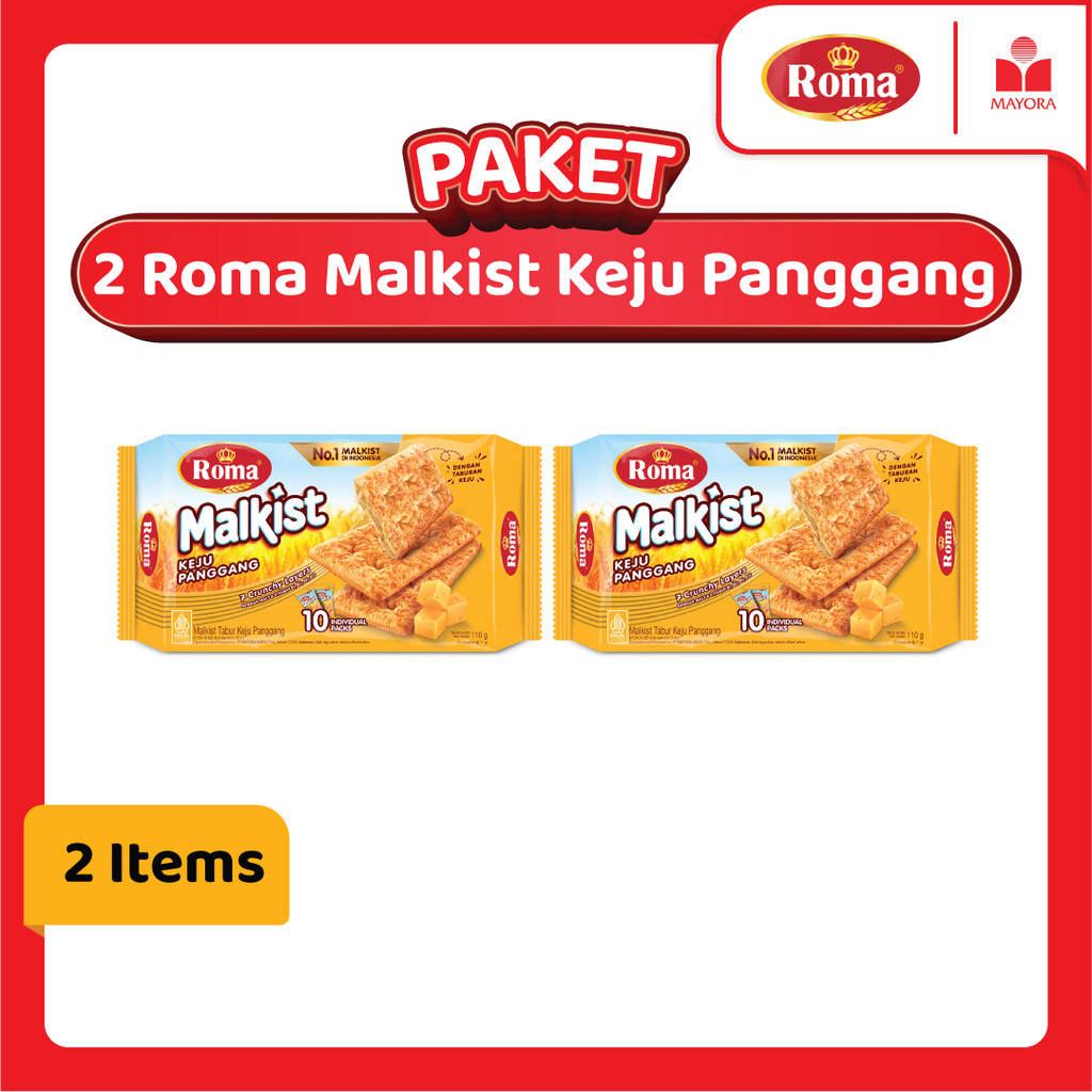 Paket 2 Roma Malkist Keju Panggang