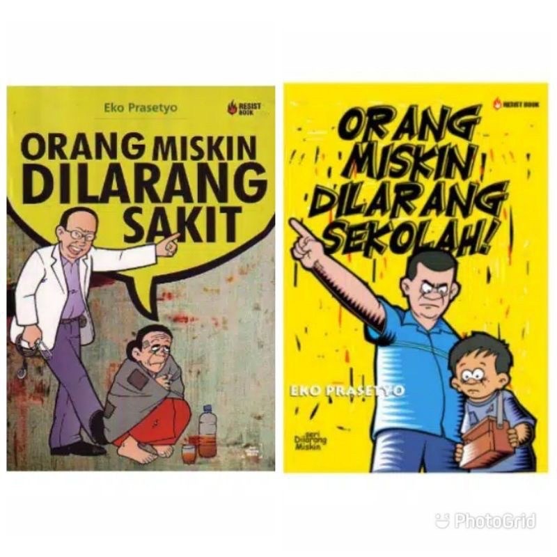 paket 2 buku eko prasetyo - orang miskin dilarang sakit dan orang miskin dilarang sekolah