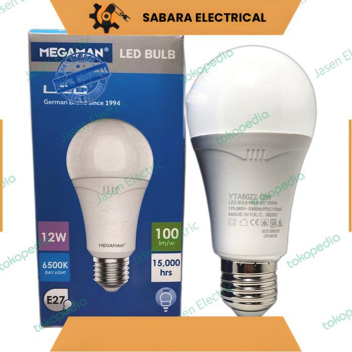 LAMPU LED MEGAMAN 12W 12WATT CAHAYA PUTIH
