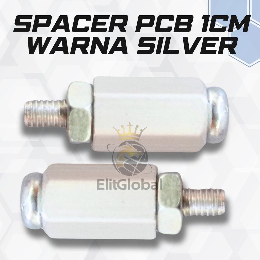 Spacer PCB 1cm Warna Silver - Dudukan Kuat & Presisi 1 Set