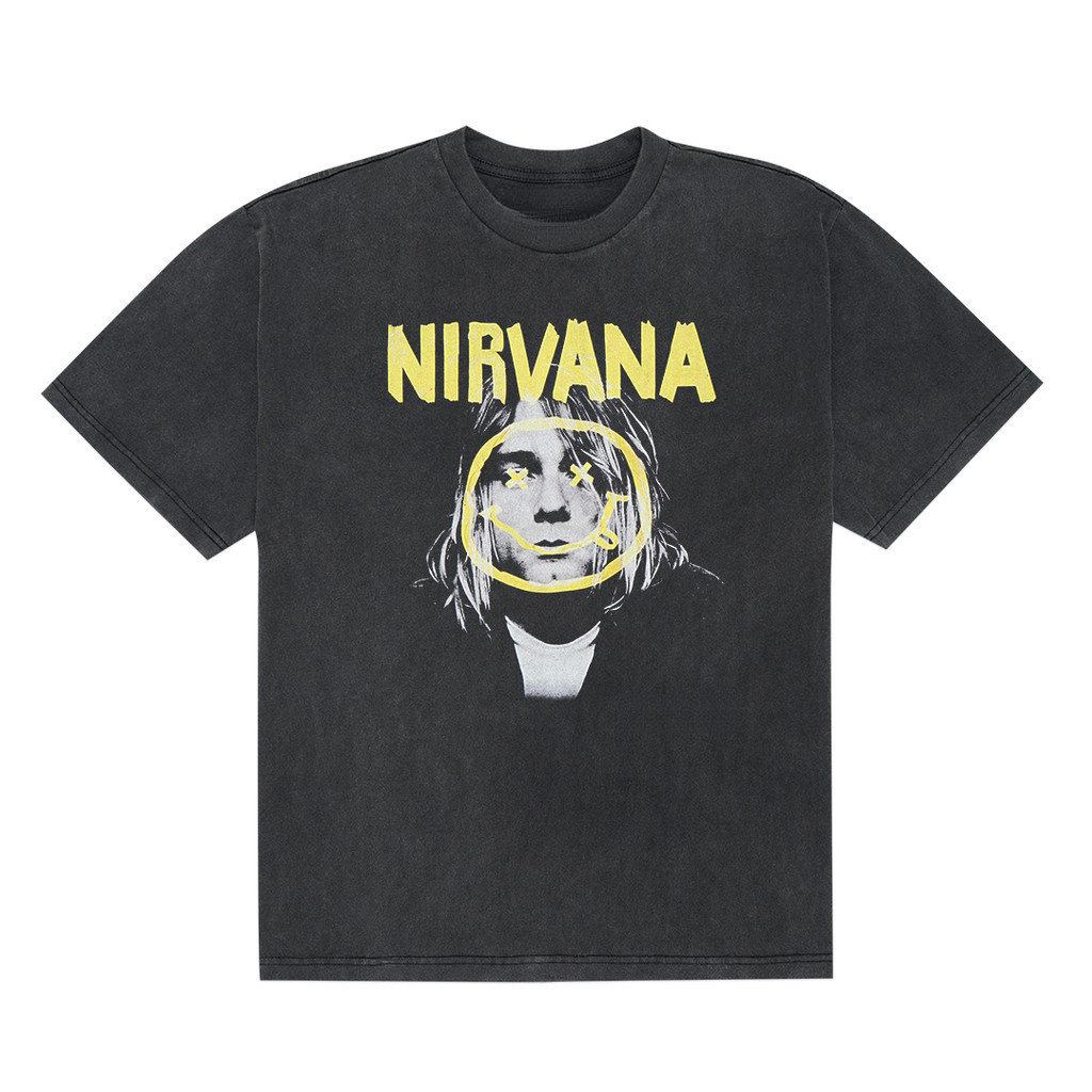 Kaos Vintage Smiley Nirvana Taped Prefab COD