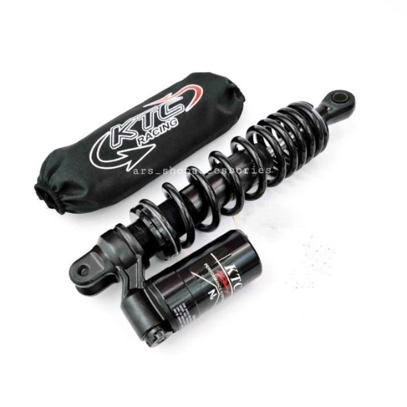 (Bonus Sarung)Shockbreakers Belakang/Shock Tabung Bawah Copy KTC Racing full Black Single Shock KTC 