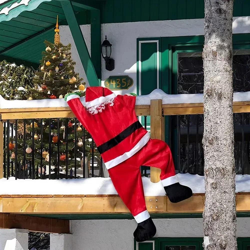 Climbing Santa Claus for Climbing Window, Balcony, Roof, Chimney, Home  Decoration Hanging Santa Cla