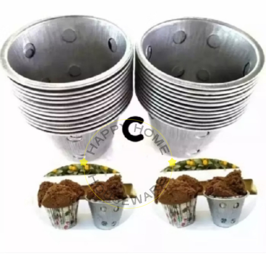 Cetakan Bolu Kukus Kecil / Cetakan Kue Bolu / Cetakan Muffin Aluminium Press C ( 12pcs)
