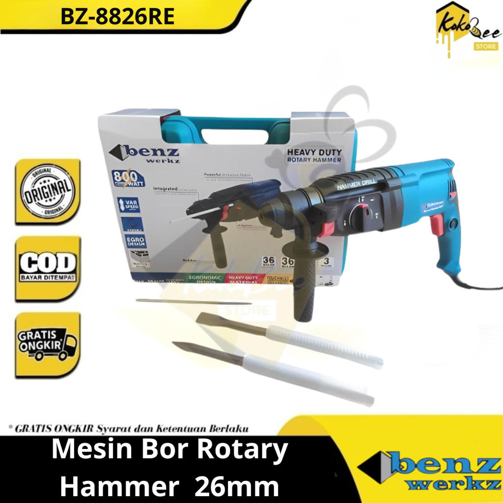 Mesin Bor Rotary Hammer Benz / Mesin Bor Bobok SDS Plus 26mm