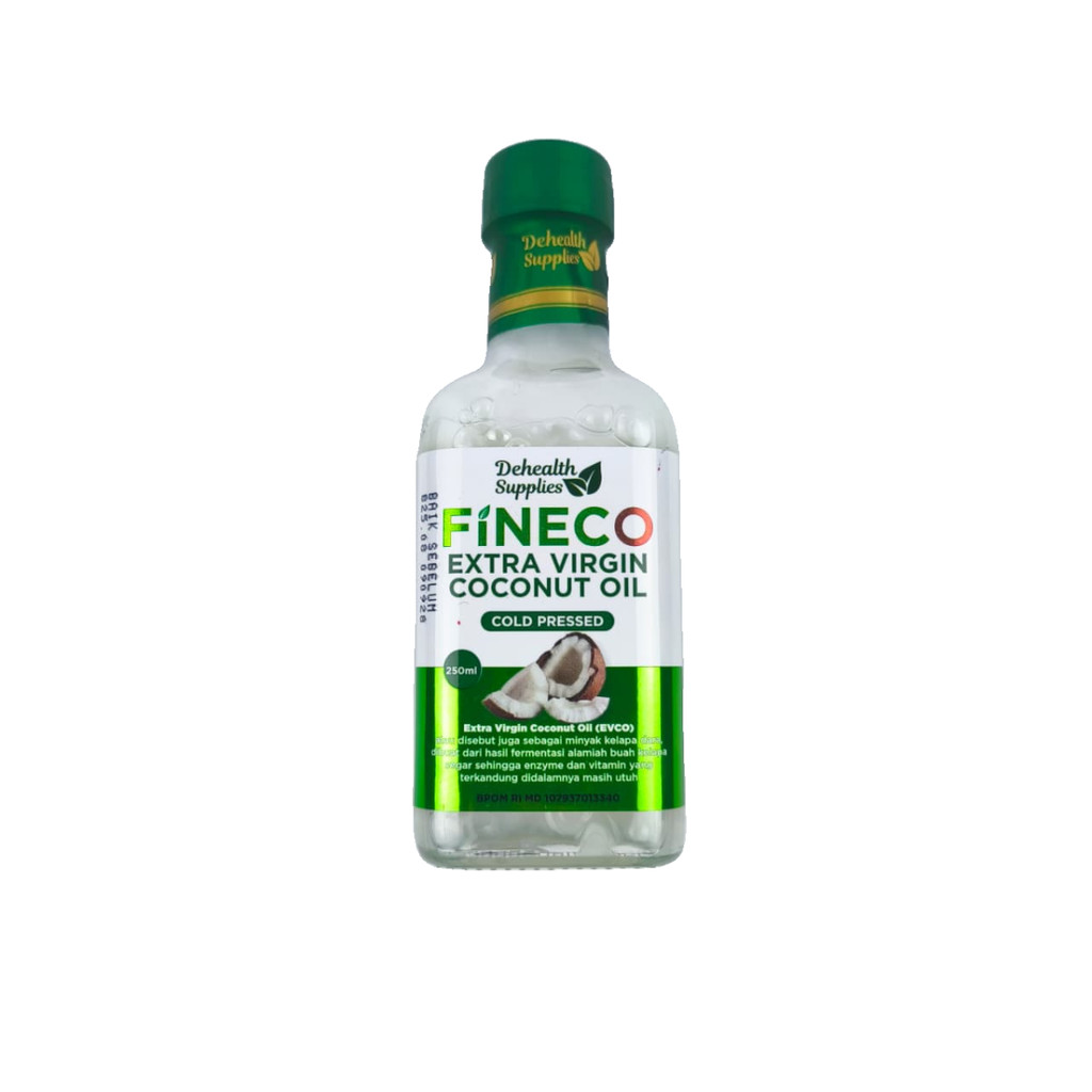 Dehealth Supplies Fineco Extra Virgin Coconut Oil 250ml – Minyak Kelapa Murni untuk Kesehatan & Keca