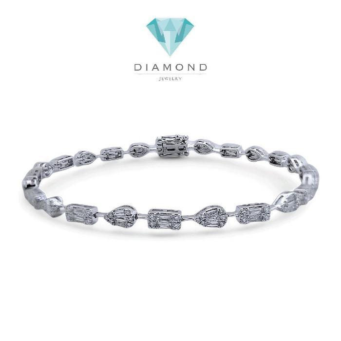 Multishape Baguette Diamond Bracelet 18K / Gelang Berlian Multishape Baguette 18K / Diamond Jewelry 