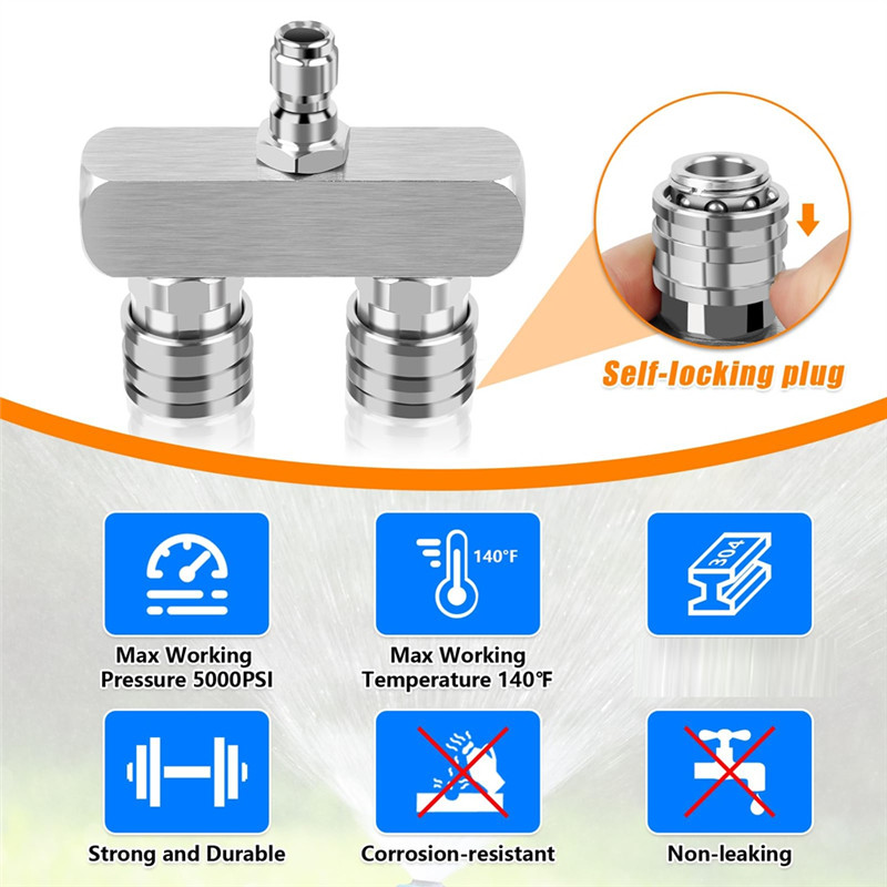 A04G-Pressure Washer Tips, 2-In-1 Power Washer Nozzle Tip, Dual Pressure Washer Nozzle With 10 Press