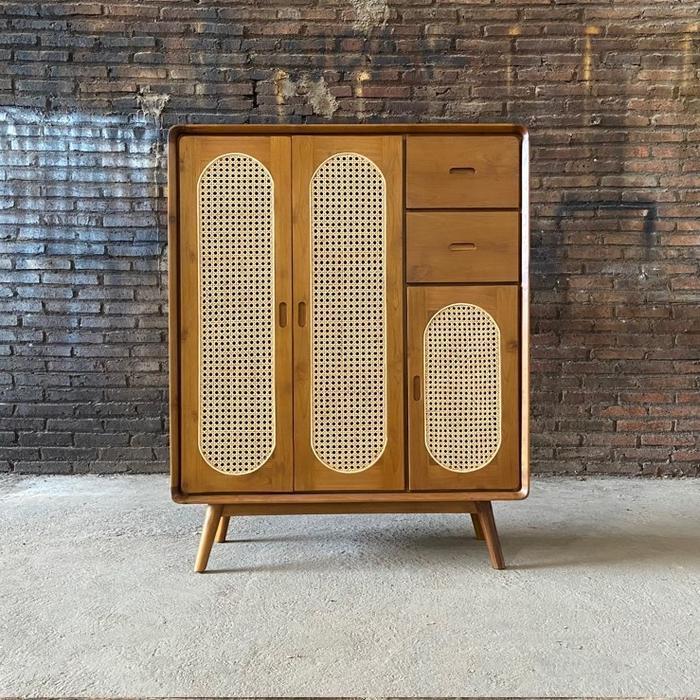Cibent Drawer Minimalis Jati - Bufet Minimalis Jati - Drawer Penyimpan