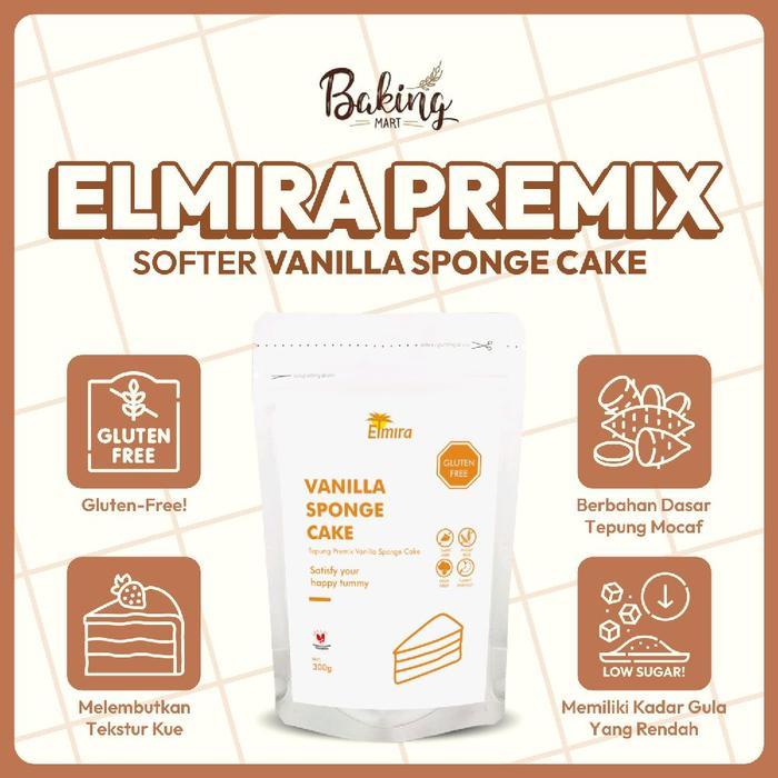 Elmira Tepung Premix Sponge Cake / Premix Cake / Premix Cupcake / Pancake / Gluten Free - 300 gram
