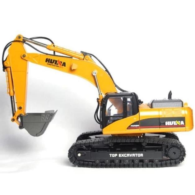 Huina 1580 RC Excavator Full Metal 1/14 23CH CAT 580 Remote Control Excavator Alat Berat 2.4GHz