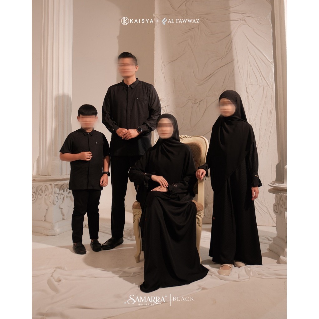 Samarra Ied Series by Kaisya | Sarimbit Lebaran Keluarga - Black