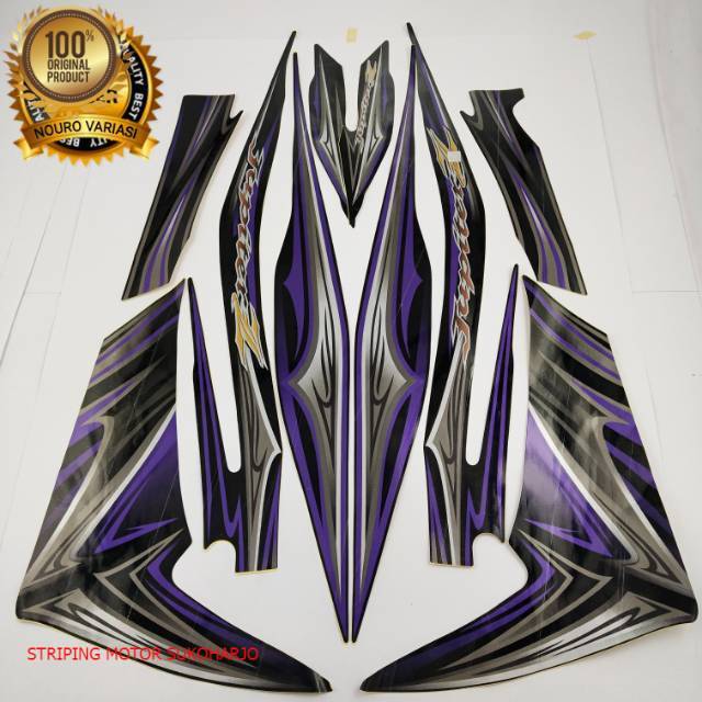 (ORI) striping yamaha jupiter z new robot hitam 2011 2012 list body kualitas original
