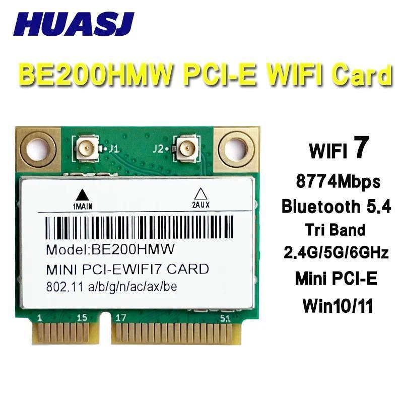WiFi 7 Mini PCIE WiFi Card BE200 BE200HMW 8774Mbps 24G5G6Ghz For Bluetooth 54 80211BE Wireless Netwo