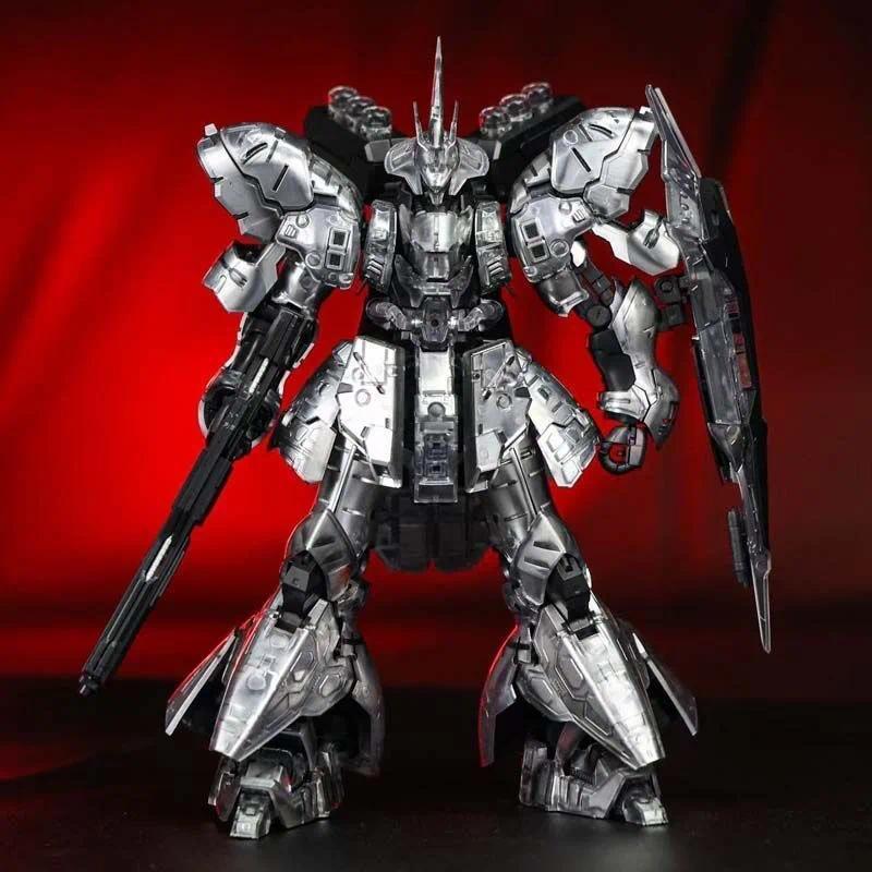 Metallic Silver Electroplated Sazabi Gundam Model Kit, Full Silver Plating MSN-04 Sazabi Mecha Assem