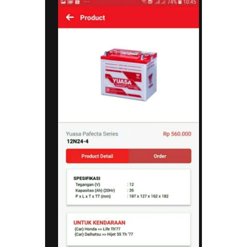 Aki accu 12n24-4 12n24 untuk genset dan lain lain yuasa