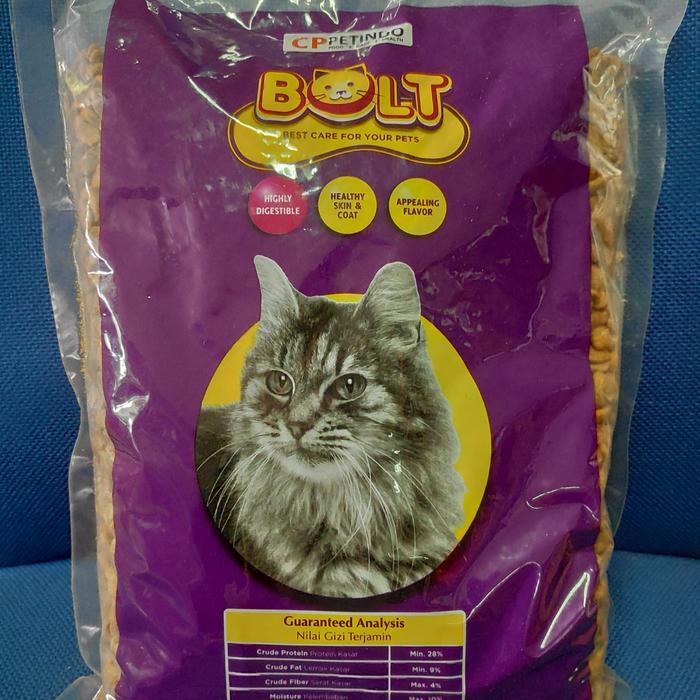 Pakan Kucing Bolt Repacking 1kg - Ikan