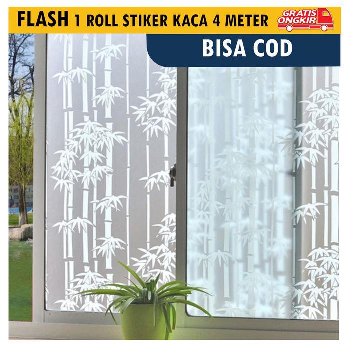 saleStiker Kaca Sandblast 45cm x 4m Minimalist Motif - Vinyl Textured - Dinding, Wallpaper Sticker K