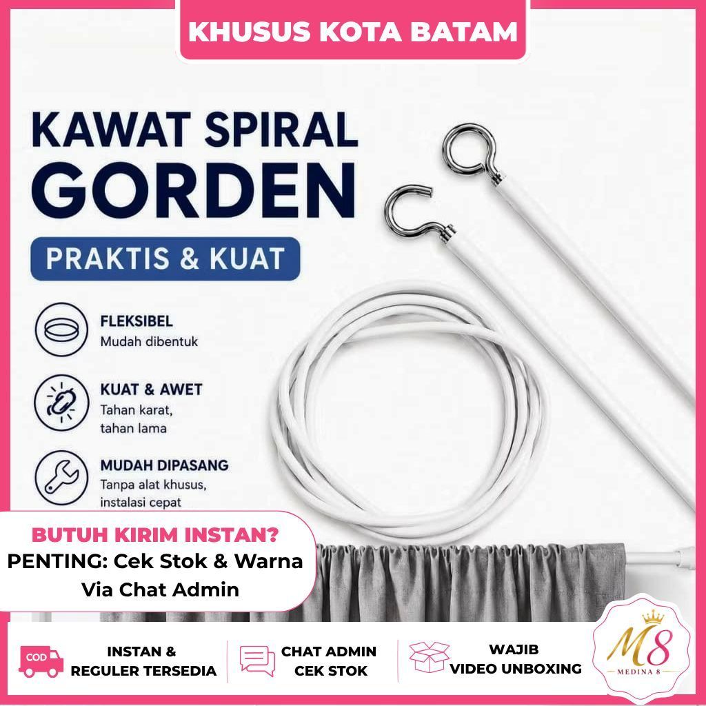 [BISA INSTAN] Kawat Spiral Gorden Kolong Dapur - Tahan Geser, Bisa Disesuaikan, Kuat | Kawat Spiral 
