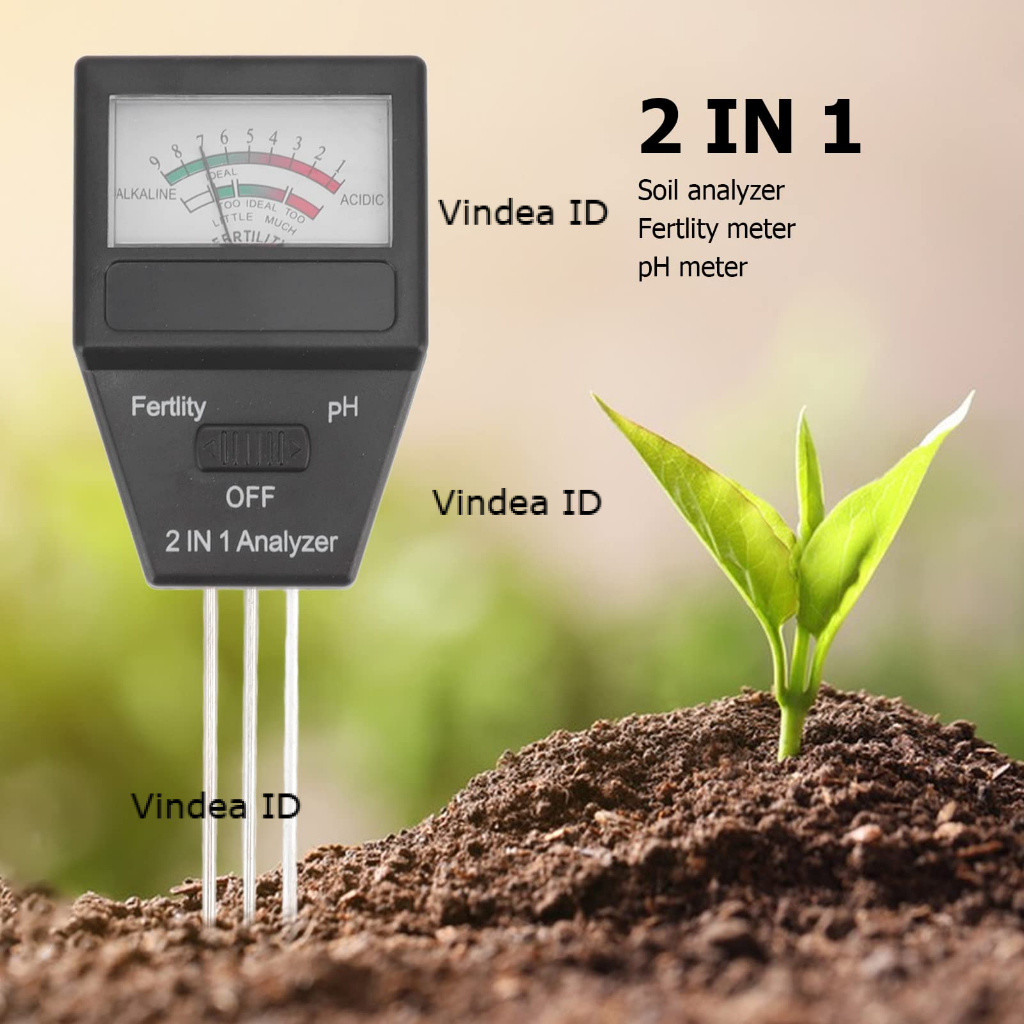 Soil Fertility Meter Soil NPK Tester Alat Ukur PH Soil Meter Tester 2 In 1 Soil Meter
