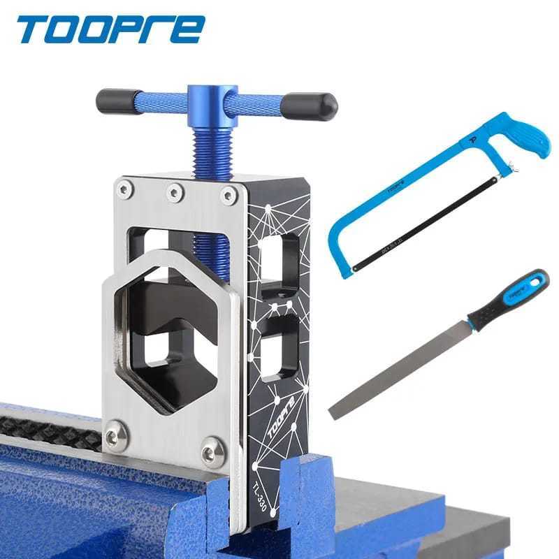 Foto Toopre Tool Alat Clamp Klem Pemotong Cutter Steertube Fork Stang Penjepit Ragum Repair Fork Sepeda Gergaji Kikir Besi