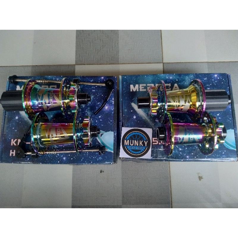 Foto Hub Freehub Meroca TA 12 x 142 TA & 15 x 100 atau Qr 9 x 135  & 9 x 100 mm non boost 32 hole 6 baut six bolt 5 bearing 6 pawls pelatuk tawon