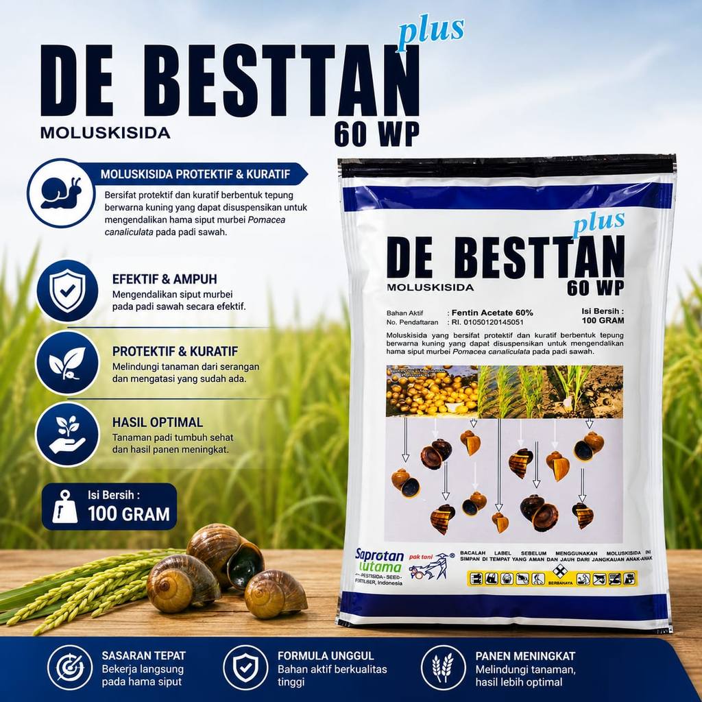 Obat keong sawah racun keong sawah DE BESTAN debestan de besttan obat kol sawah fentin asetat