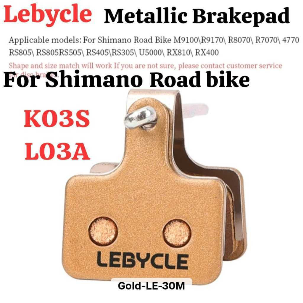 Foto Lebycle Brakepad Kampas Brake Pad Sintered Metallic pengganti Shimano K03S K04S L03A R9170 R8070 7020 untuk Sepeda Roadbike RB 105 ULTEGRA Tiagra GRX Disc Brake