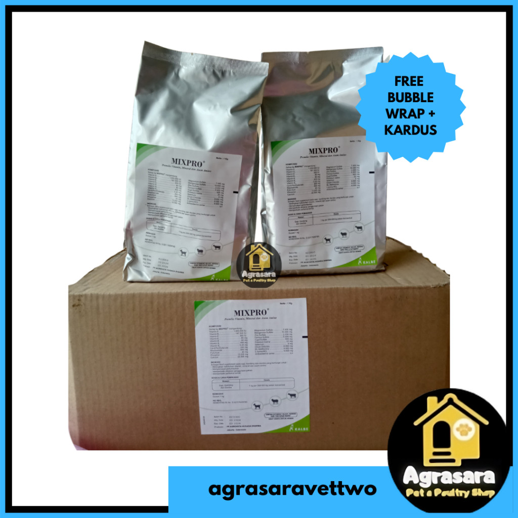 Premix MIXPRO 1 DUS (12 KG) - Premix mix pro premix prebiotik penggemuk sapi kambing domba    BERKUA