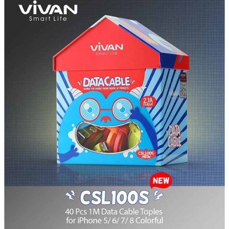 Kabel Toples vivan CSL100S Toples colorful 1M  Data Cable For Iphone
