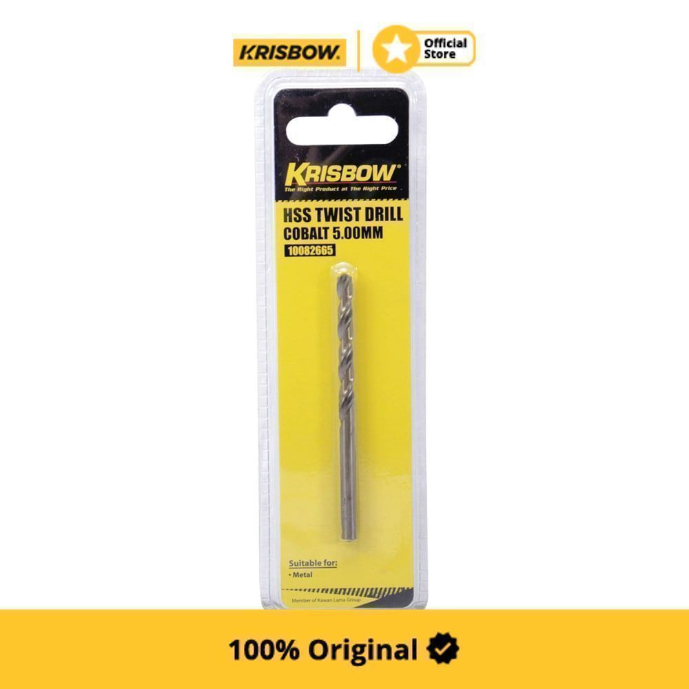 Krisbow Mata Bor Metal 5 mm Drill Bit Mata Drill Ujung Bor Bit Bor