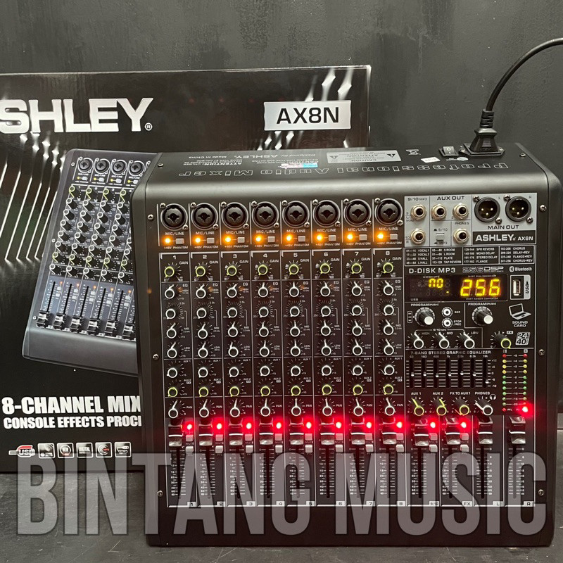 mixer ashley ax8n original AX8N ASHLEY NEW MODEL BLUETOOTH 8 CHANNEL