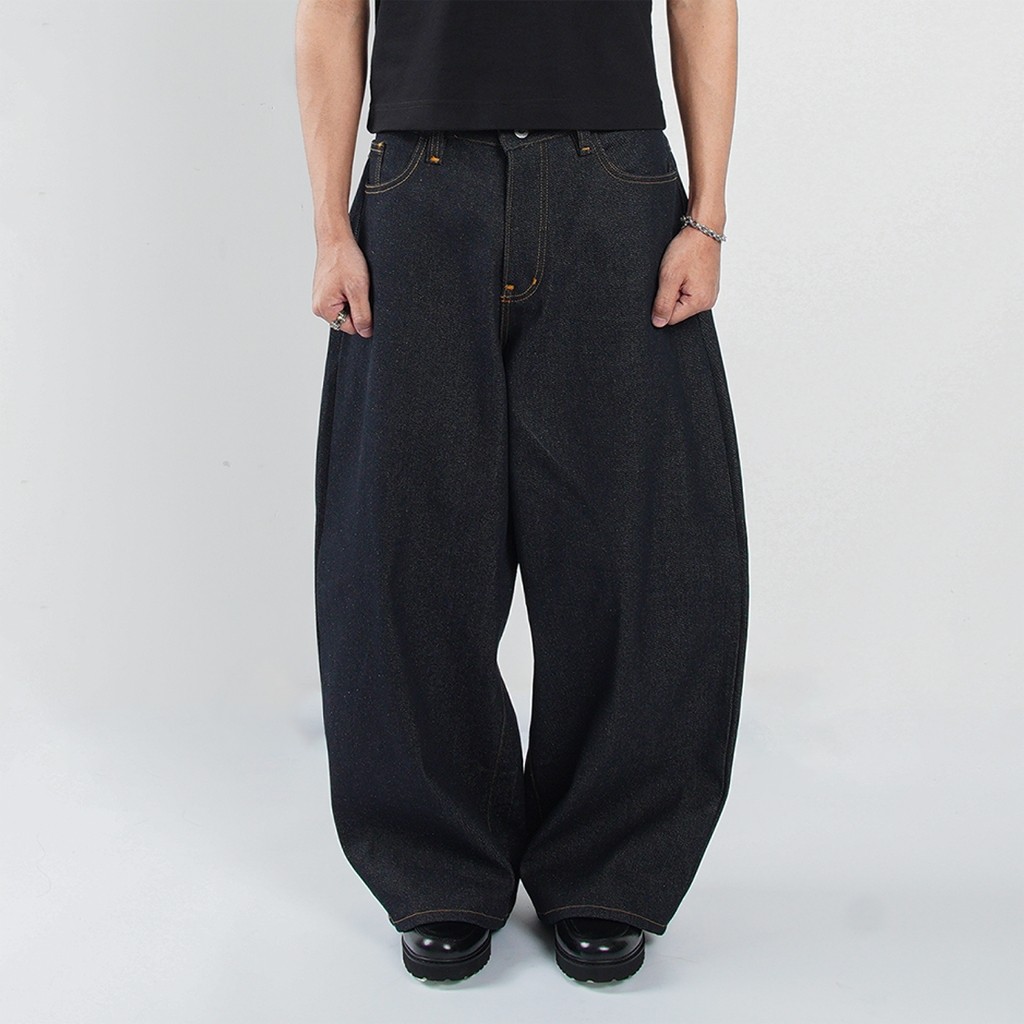 ‘Forma’ Wide Raw Denim Pants by Money Alter / Celana Panjang Bahan Denim / Celana Unisex