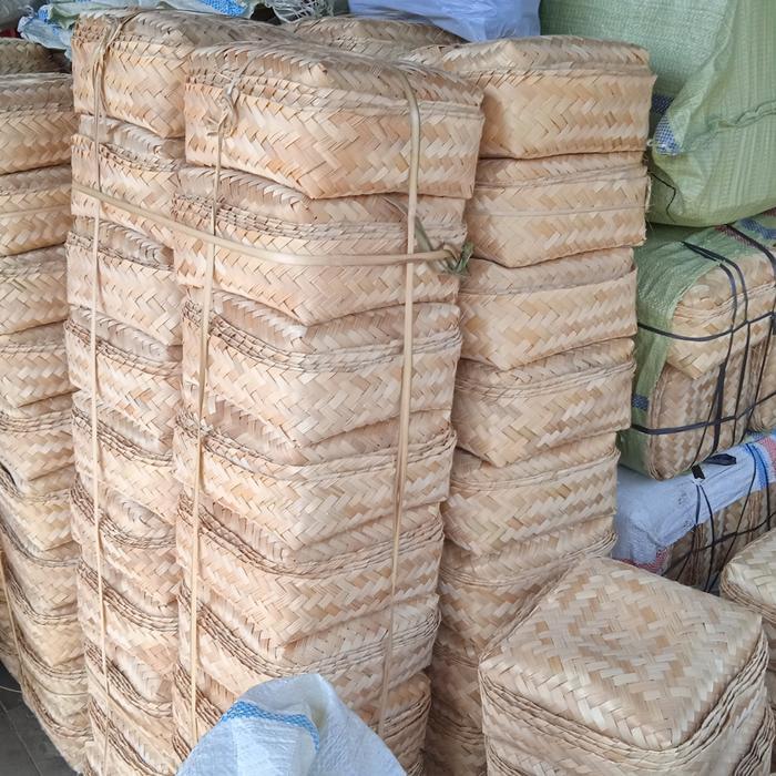 Besek Bambu 25X25 Sepasang Besek Walet Bakul Bambu Besek Jumbo Untuk Hampers