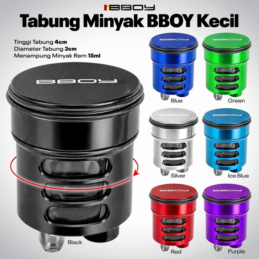 Tabung Minyak Rem Kecil Mini BBOY CNC Stang Motor Racing Modifikasi Tabung Minyak Rem Model BBOY SMA