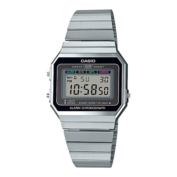 Casio General A700W-1A / A700W Jam Tangan Unisex Digital Stainless Silver