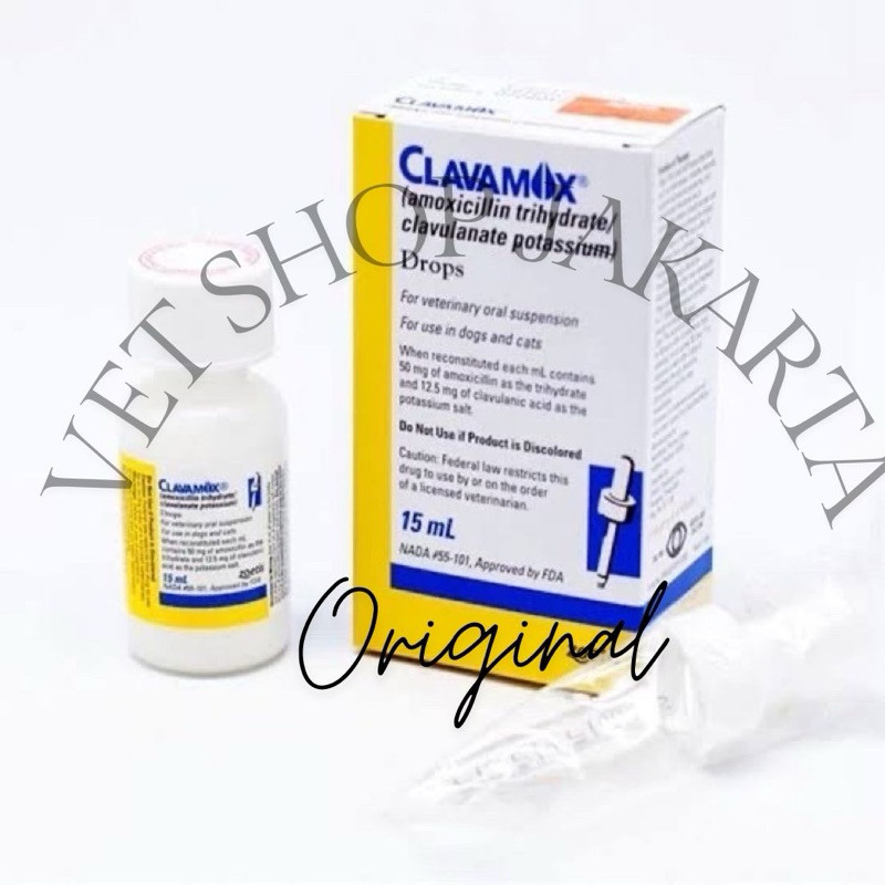 SEKAMBANGAN Zoetis Clavamox drops antibiotik kucing anjing