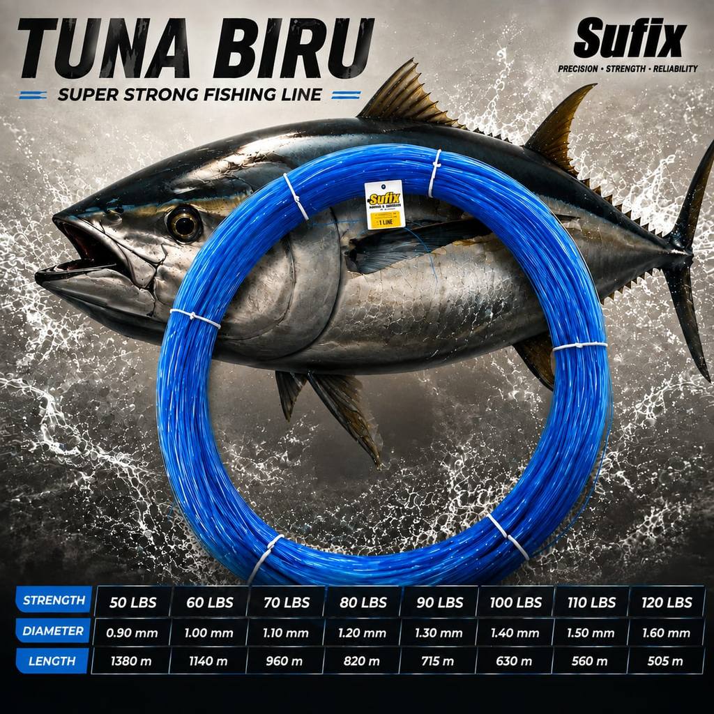 SENAR PANCING SUFIX BIRU TUNA BUNGKUS