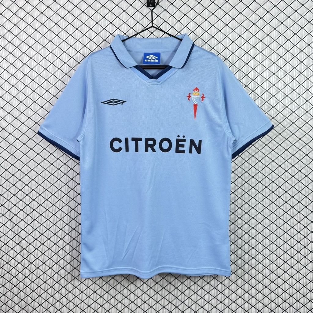 2001/02 Celta Vigo retro jersey lengan pendek