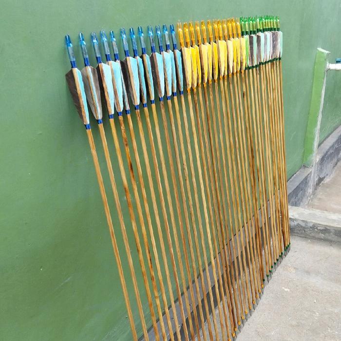 FLASH 12 Anak panah bambu petung grade A nock plastik/arrow busur panahan - 6 arrowSALE