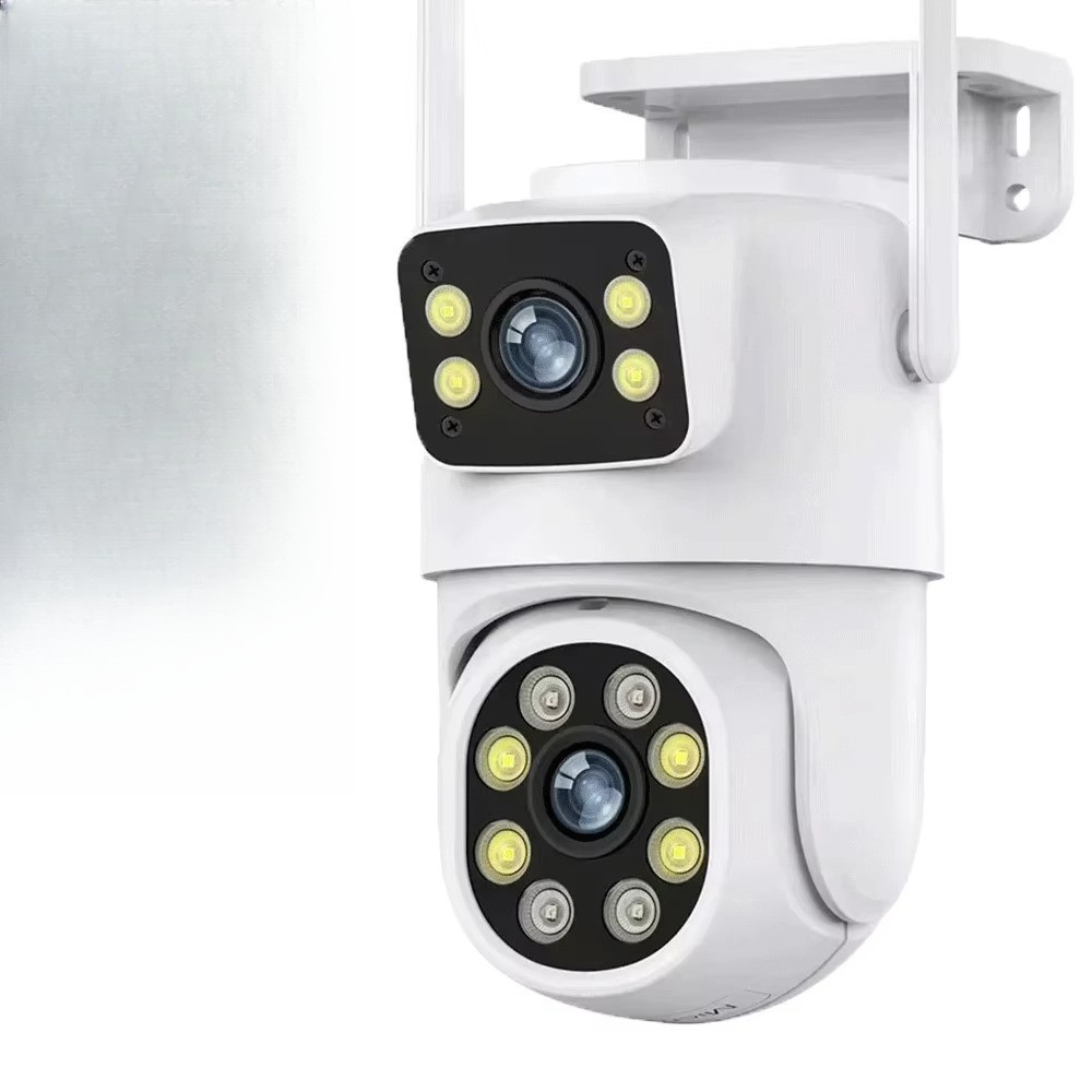 ANSVICAM Tuya Wifi IP Camera 8K with Alexa Google Onvif NVR Dual Lens Camera PTZ Outdoor 4K Dual Scr