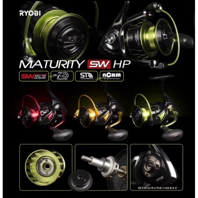 Reel Ryobi Maturity SW 2000/3000/4000 Power Handle Super Light Matertial Titanium