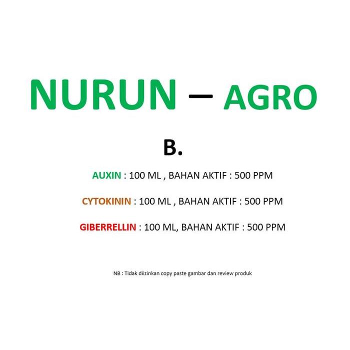 Hormon Tanaman Giberelin Sitokinin Auksin Ukuran 100 ml - B.500PPM