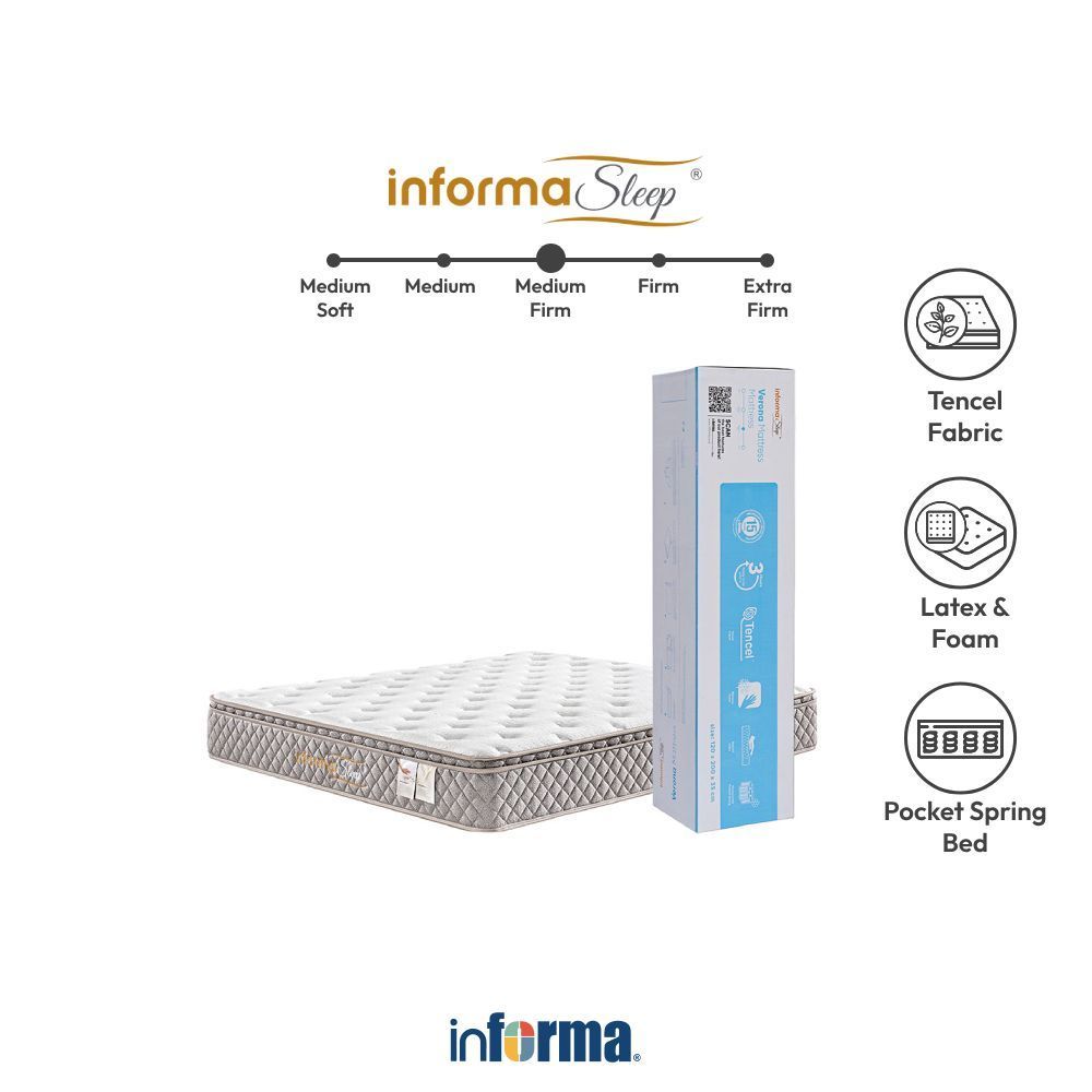 Informa Sleep Verona II Kasur Pocket Springbed In Box Springbed Mattress Kasur Pegas Saku Spring Mat