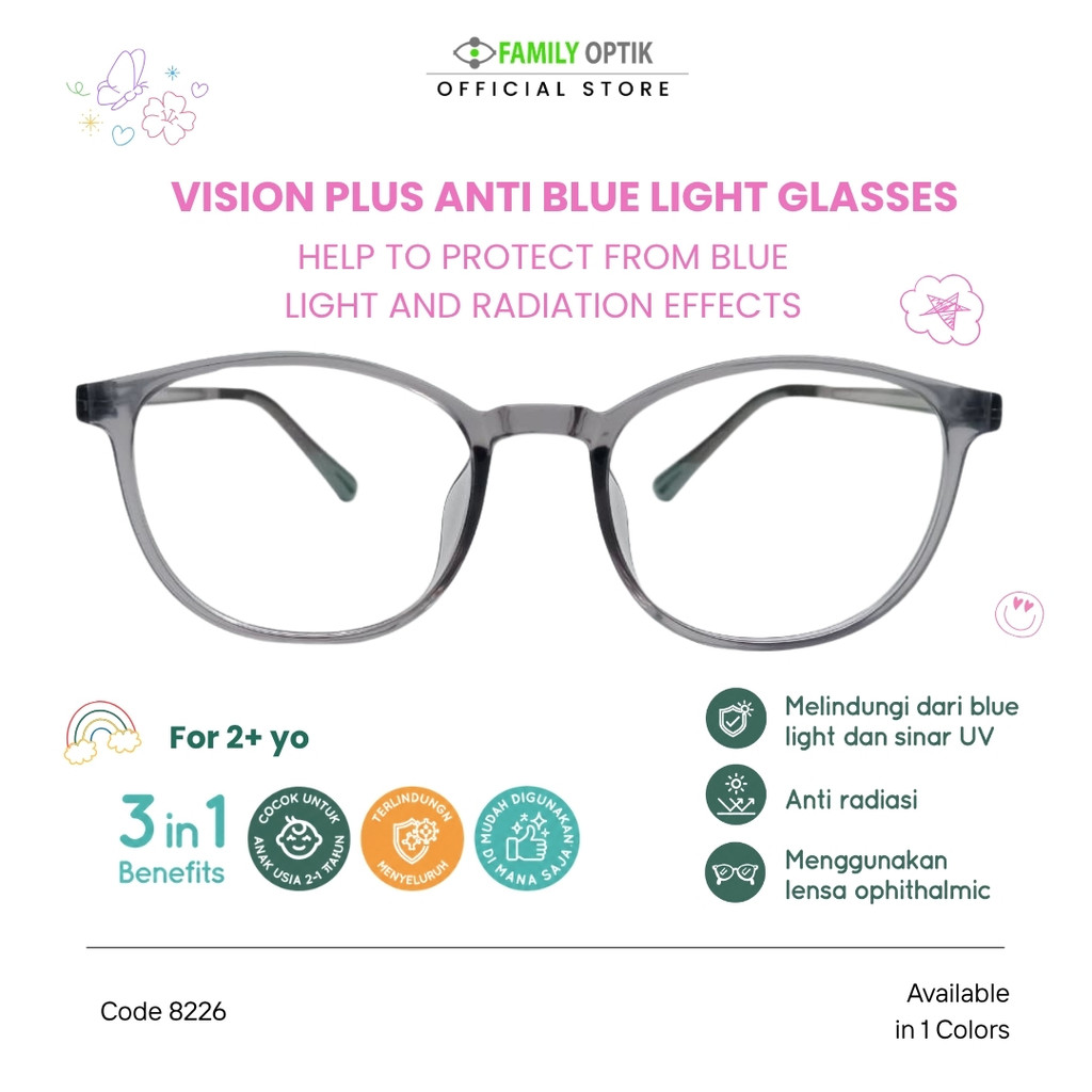 Family Optik -  Kacamata Anak Antiradiasi Minikids 8226