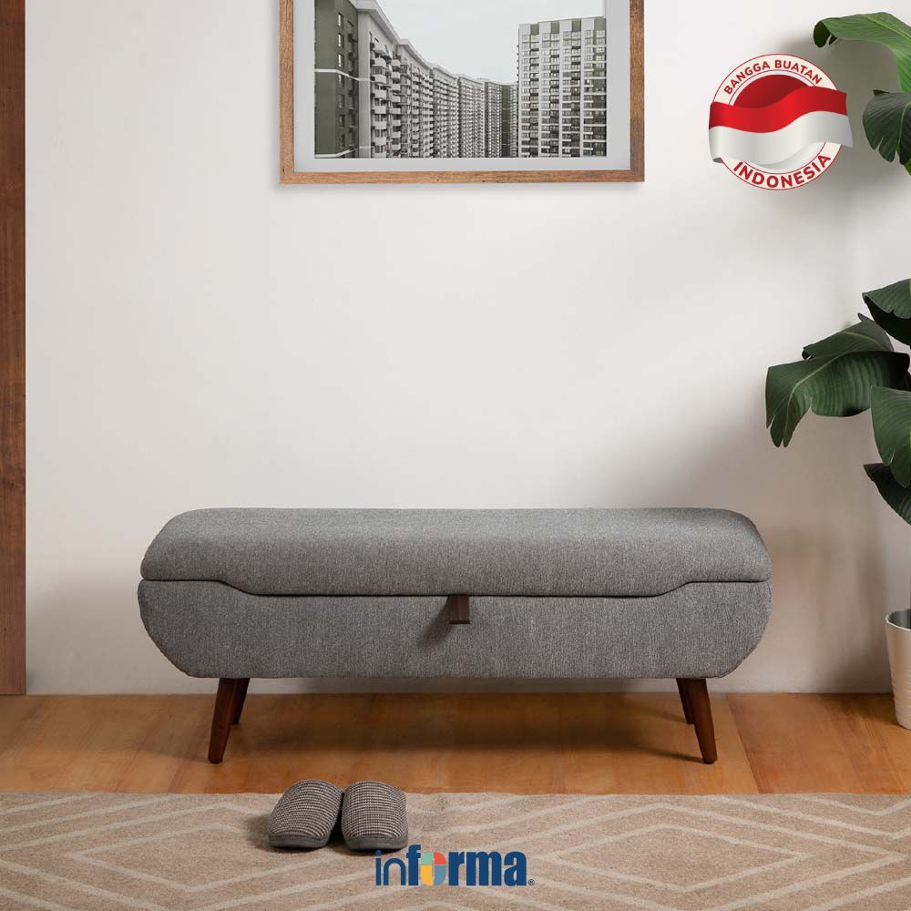 Informa Acera Bangku Fabric - Abu-Abu Stool Kursi Kecil Kursi Mini Seating Stool