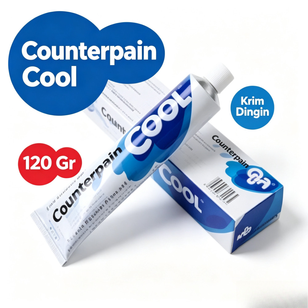 Counterpain Cool Cream 120g Asli Thailand Analgesic Balm Cool Pereda Sakit Otot Sendi Meredakan Pega