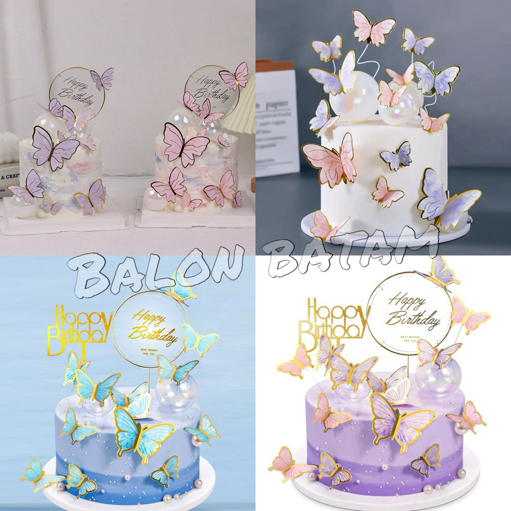 Topper Cake kupu kupu