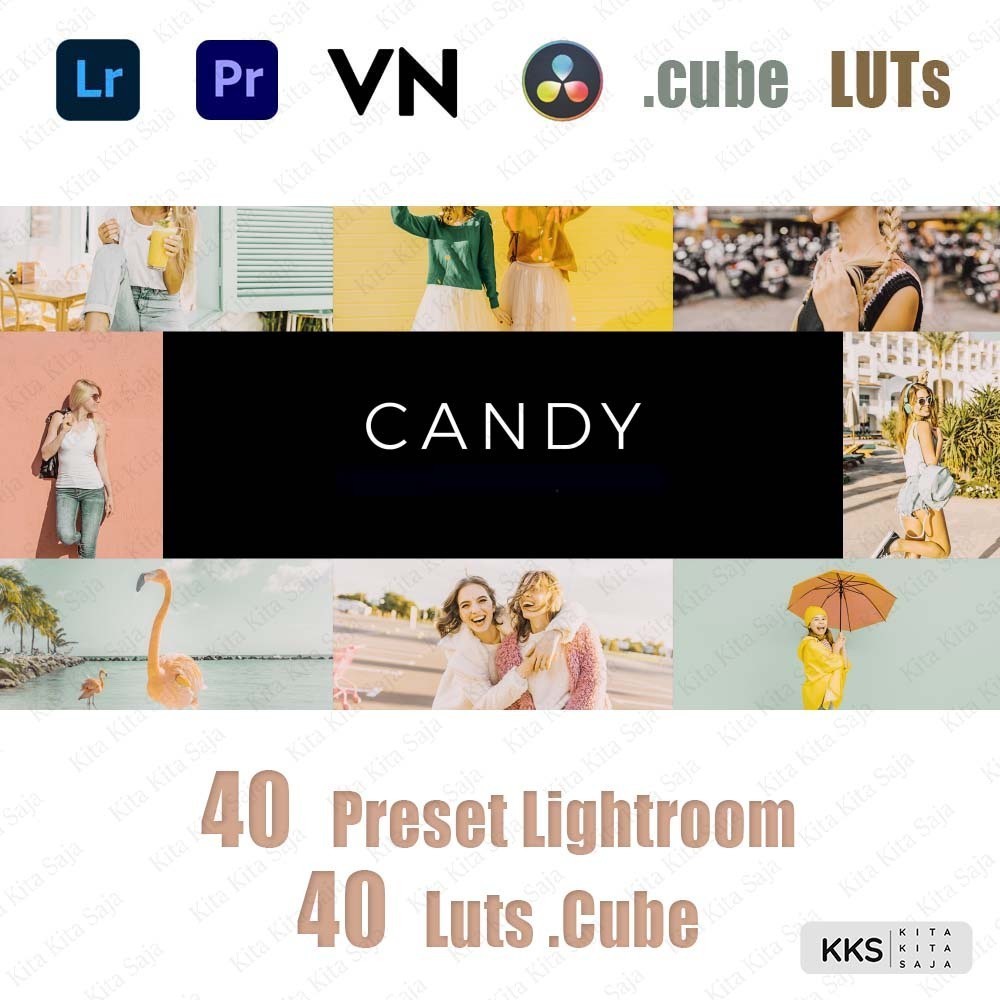40 Preset Video & Foto Android, IOS & PC - Candy Premium - LUTs VN (.cube) | Adobe Lightroom