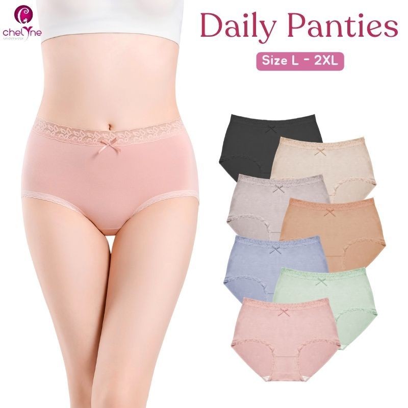 CD Wanita QF6136 Bahan Kaos Spandex Ada 3 Ukuran (L-2XL) - Dengan Renda Cantik